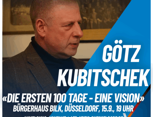 Die ersten 100 Tage – eine Vision: Götz Kubitschek bei der AfD im Bürgerhaus Bilk am 15.9.2025